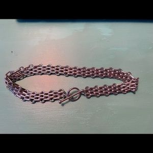 Weekday Silver Mesh Toggle Choker Necklace